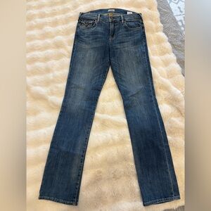 True Religion Women's Medium Blue Straight-Leg Jeans